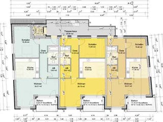 Massivhaus Mehrfamilienhaus Itzehoe I von Hausbauplanung Nord,  Grundriss 1