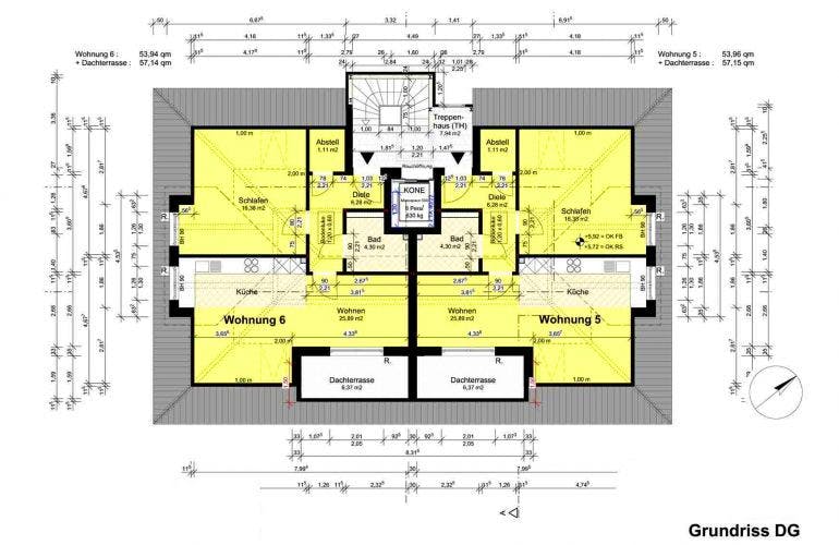 Massivhaus Mehrfamilienhaus Itzehoe II von Hausbauplanung Nord, Grundriss 1