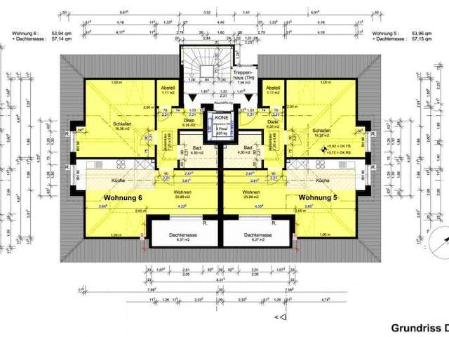 Massivhaus Mehrfamilienhaus Itzehoe II von Hausbauplanung Nord,  Grundriss 1