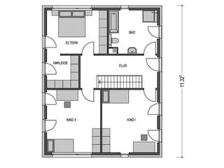 Massivhaus Modern 2000.2 von KONZEPTHAUS, Stadtvilla Grundriss 1