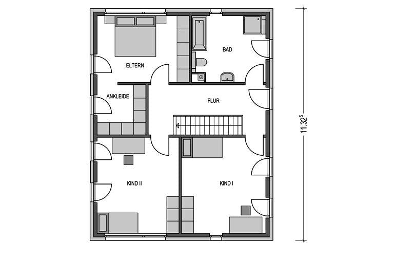 Massivhaus Modern 2000.2 von KONZEPTHAUS, Stadtvilla Grundriss 2