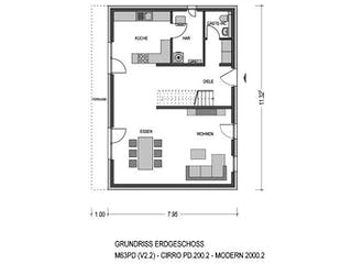 Massivhaus Modern 2000.2 von KONZEPTHAUS, Stadtvilla Grundriss 2