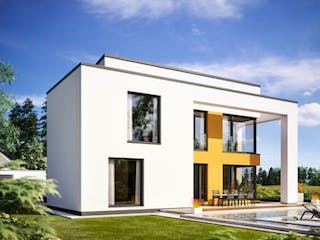 Massivhaus Modern 5000.2 von KONZEPTHAUS, Cubushaus Außenansicht 1