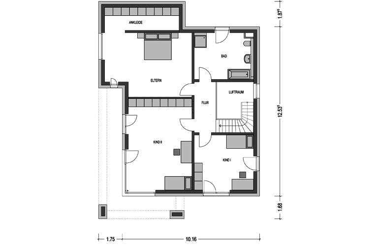 Massivhaus Modern 5000.2 (inactive) von KONZEPTHAUS, Cubushaus Grundriss 2