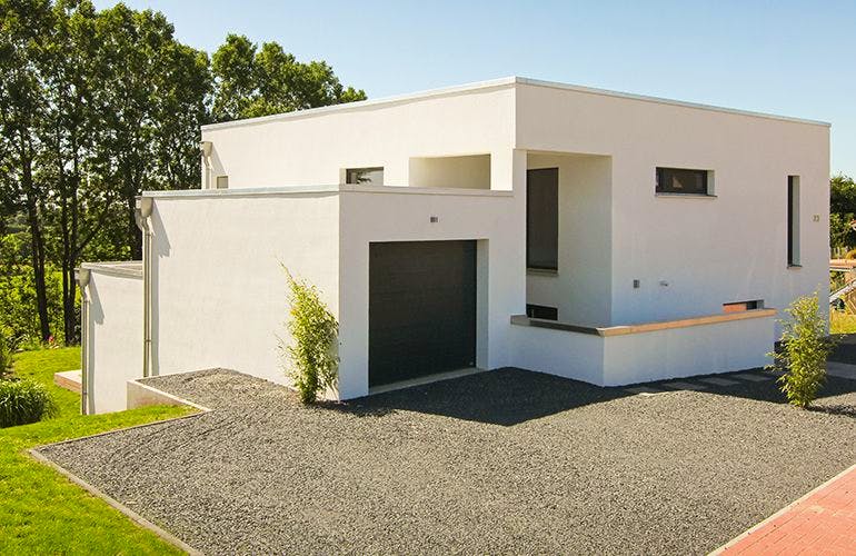 Massivhaus Modern Classic 200 von ECO System HAUS, Cubushaus Außenansicht 2