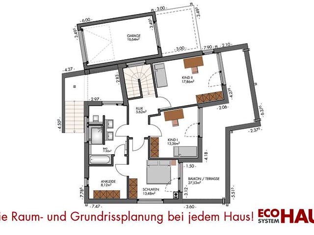 Massivhaus Modern Classic 200 von ECO System HAUS, Cubushaus Grundriss 1