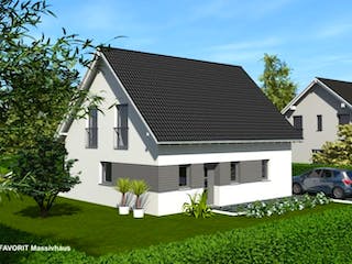 Massivhaus Noblesse 128 von FAVORIT Massivhaus (alt) Schlüsselfertig ab 246620€,  Außenansicht 1
