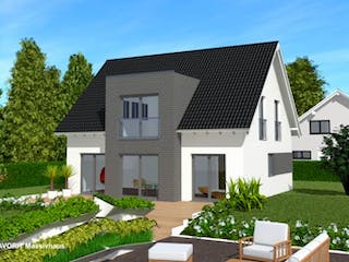 Massivhaus Noblesse 128 von FAVORIT Massivhaus (alt) Schlüsselfertig ab 246620€,  Außenansicht 2