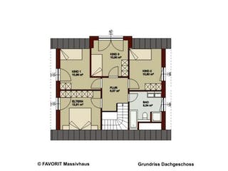 Massivhaus Noblesse 128 von FAVORIT Massivhaus (alt) Schlüsselfertig ab 246620€,  Grundriss 2