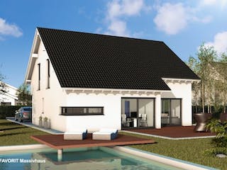 Massivhaus Noblesse 155 von FAVORIT Massivhaus (alt) Schlüsselfertig ab 260810€, Außenansicht 1