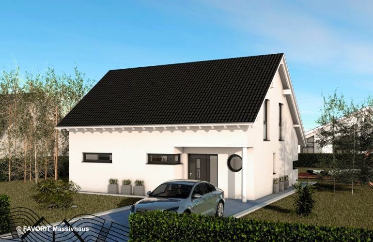 Massivhaus Noblesse 155 von FAVORIT Massivhaus Schlüsselfertig ab 260810€, Außenansicht 1