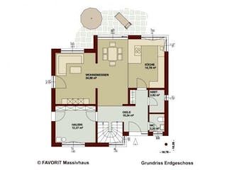 Massivhaus Noblesse 155 von FAVORIT Massivhaus (alt) Schlüsselfertig ab 260810€, Grundriss 2