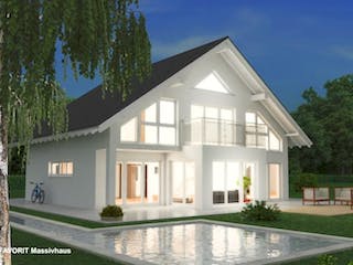 Massivhaus Noblesse 195 von FAVORIT Massivhaus (alt) Schlüsselfertig ab 332880€,  Außenansicht 1