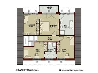 Massivhaus Noblesse 195 von FAVORIT Massivhaus (alt) Schlüsselfertig ab 332880€,  Grundriss 3