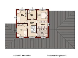 Massivhaus Premium 165-71 von FAVORIT Massivhaus (alt) Schlüsselfertig ab 480840€, Stadtvilla Grundriss 1
