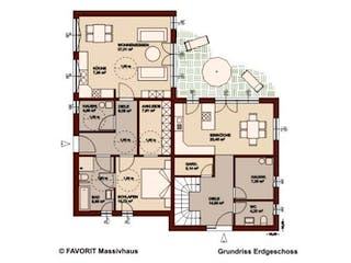 Massivhaus Premium 171/79 von FAVORIT Massivhaus (alt) Schlüsselfertig ab 465370€, Grundriss 2