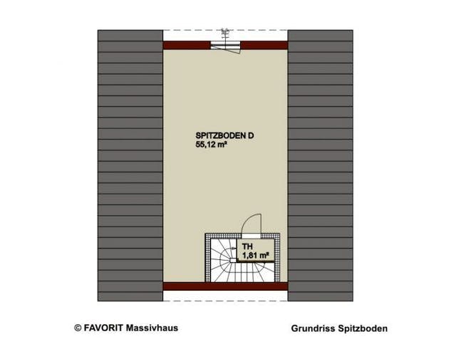 Massivhaus Premium 76/95 von FAVORIT Massivhaus Schlüsselfertig ab 500920€, Satteldach-Klassiker Grundriss 1