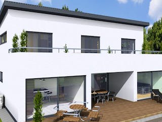 Massivhaus PULT 200 PD / DT von Wäller-Haus Schlüsselfertig ab 344900€,  Außenansicht 4