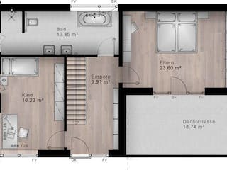 Massivhaus Pultdach Haus Hirz-Maulsbach 30-040 von Econ Das Haus,  Grundriss 2