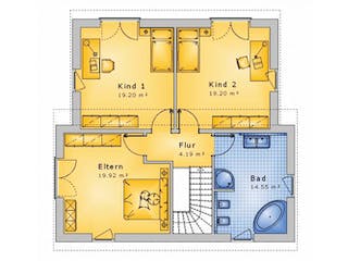 Massivhaus Pultdach Haus Oberelbert 30-002 von Econ Das Haus, Stadtvilla Grundriss 1