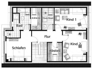 Massivhaus SASEL von Kagebau,  Grundriss 1