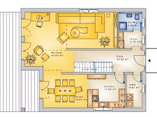 Massivhaus Satteldach Haus Ewighausen 90-028 von Econ Das Haus, Stadtvilla Grundriss 2