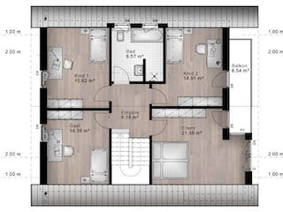 Massivhaus Satteldach Haus Hartenfels 70-033 von Econ Das Haus, Grundriss 1