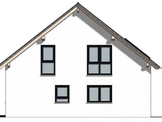 Massivhaus Satteldachhaus Version 144 von Grundsteinhaus Schlüsselfertig ab 279000€,  Außenansicht 4