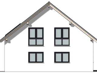 Massivhaus Satteldachhaus Version 144 von Grundsteinhaus Schlüsselfertig ab 279000€,  Außenansicht 5