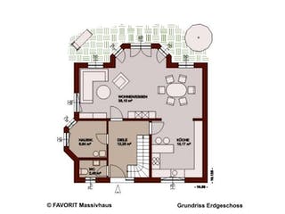 Massivhaus Select 145 von FAVORIT Massivhaus (alt) Schlüsselfertig ab 261790€, Grundriss 2