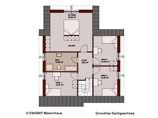 Massivhaus Select 168 von FAVORIT Massivhaus (alt) Schlüsselfertig ab 267320€,  Grundriss 2