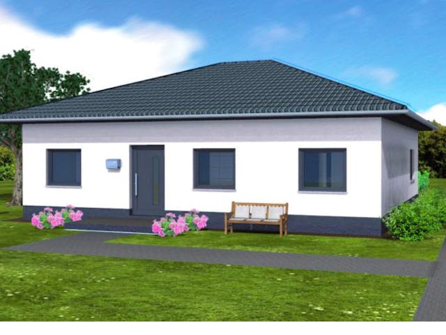 Massivhaus SL Bungalow 79 von SL Bau, Bungalow Außenansicht 1