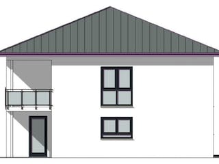 Massivhaus Stadthaus Version 11 von Grundsteinhaus Schlüsselfertig ab 323900€, Stadtvilla Außenansicht 4