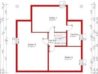 Massivhaus Stadthaus Version 11 von Grundsteinhaus Schlüsselfertig ab 323900€, Stadtvilla Grundriss 2