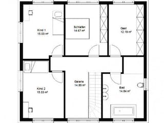 Massivhaus Stadtvilla 174 von domoplan massivhaus, Stadtvilla Grundriss 1