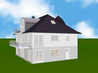 Massivhaus Stadtvilla 200 Ratzeburg von domoplan massivhaus,  Außenansicht 2