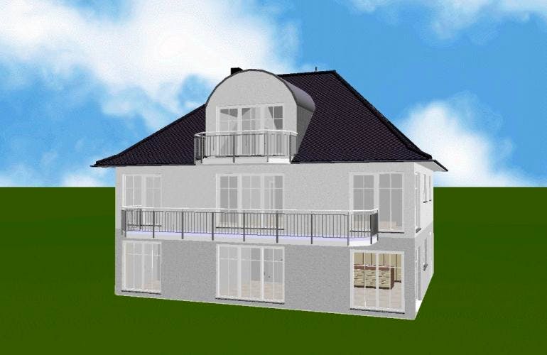 Massivhaus Stadtvilla 200 Ratzeburg von domoplan massivhaus, Außenansicht 2