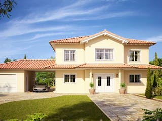 Massivhaus STADTVILLA AURELIO von Kern-Haus Chemnitz Schlüsselfertig ab 525900€, Stadtvilla Außenansicht 2