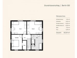 Massivhaus Stadtvilla Berlin 120 von Rostow Massivhaus, Stadtvilla Grundriss 1