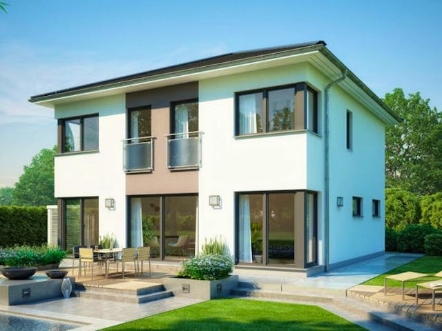 Massivhaus STADTVILLA CENTRO von Kern-Haus Chemnitz Schlüsselfertig ab 389900€, Stadtvilla Außenansicht 1