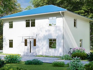 Massivhaus Stadtvilla CORDOBA von Aktuell Bau, Stadtvilla Außenansicht 2