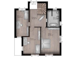 Massivhaus Stadtvilla Filsen 40-017 von Econ Das Haus, Stadtvilla Grundriss 1