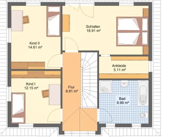 Massivhaus Stadtvilla LEIPZIG von Aktuell Bau, Stadtvilla Grundriss 1