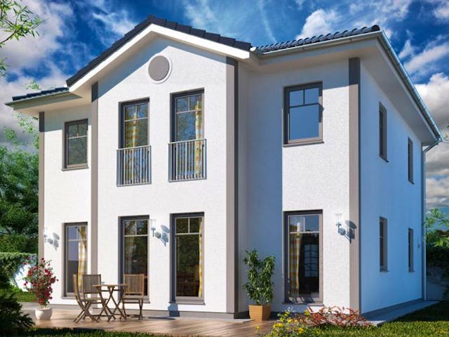 Massivhaus Stadtvilla Mailand 150 von Rostow Massivhaus, Stadtvilla Außenansicht 1