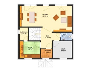 Massivhaus Stadtvilla MICHENDORF von Aktuell Bau, Stadtvilla Grundriss 2