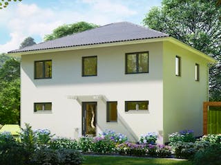 Massivhaus Stadtvilla MÜGGELSEE von Aktuell Bau, Stadtvilla Außenansicht 1