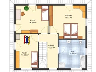 Massivhaus Stadtvilla MÜGGELSEE von Aktuell Bau, Stadtvilla Grundriss 1