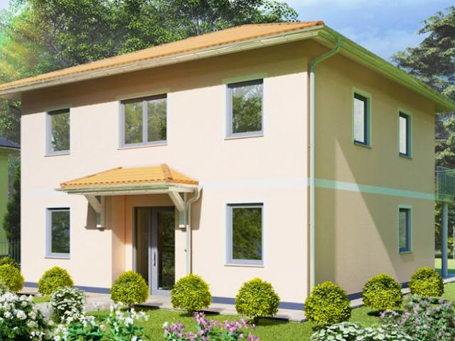 Massivhaus Stadtvilla PADUA von Aktuell Bau, Stadtvilla Außenansicht 1