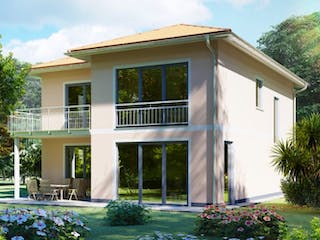 Massivhaus Stadtvilla PADUA von Aktuell Bau, Stadtvilla Außenansicht 2