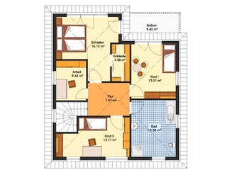 Massivhaus Stadtvilla PADUA von Aktuell Bau, Stadtvilla Grundriss 2